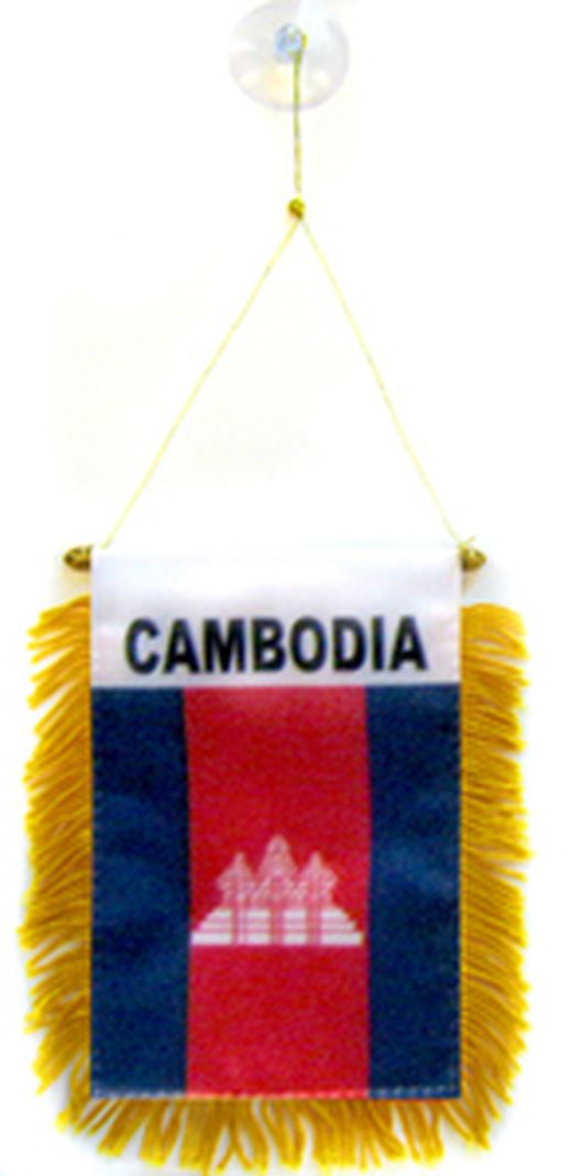 CAMBODIAN PENNANT 15 x 10 cm CAMBODIA mini banner 6/'/' x 4/'/' mini banners 4x6