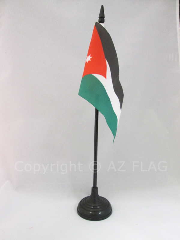 JORDANISCHE TISCHFAHNE 10 x 15 cm TISCHFLAGGE JORDANIEN 15x10cm flaggen AZ F