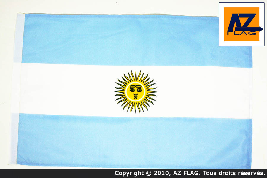 BANDIERA ARGENTINA 45x30cm - BANDIERA ARGENTINA 30 x 45 cm con foro - Nuova
