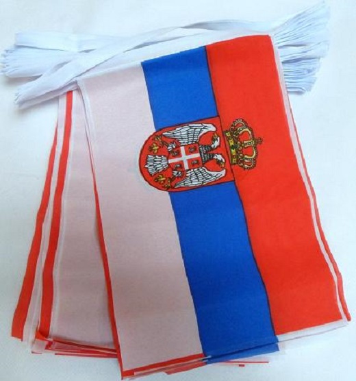 AZ FLAG Ghirlanda 12 Metri 20 Bandiere Pirata con Bandana Rosso 45x30cm