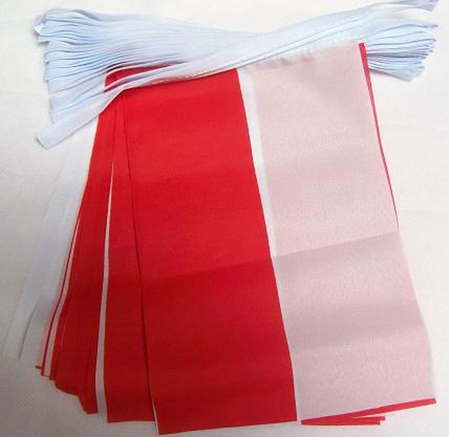 GHIRLANDA 6 metri 20 BANDIERE ALSAZIA ROT UN WISS 21x15cm - BANDIERA ALSACE ROT