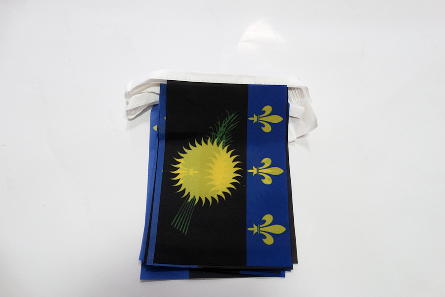 GHIRLANDA 6 metri 20 BANDIERE GUADALUPA 21x15cm - BANDIERA GUADELOUPE IN FRANCIA