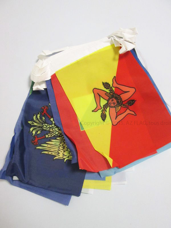 20 REGIONS OF ITALY 6 meters BUNTING FLAG 20 flags 9'' x 6'' - ITALIAN REGION ST - Picture 1 of 2