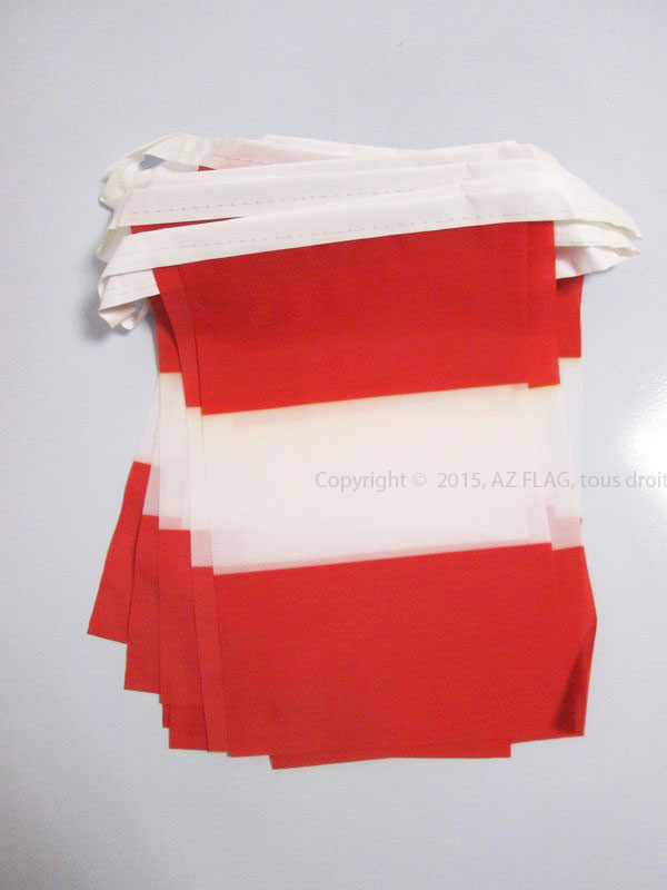 GHIRLANDA 6 metri 20 BANDIERE PERÙ SENZA STEMMA 21x15cm - BANDIERA PERUVIANA 15