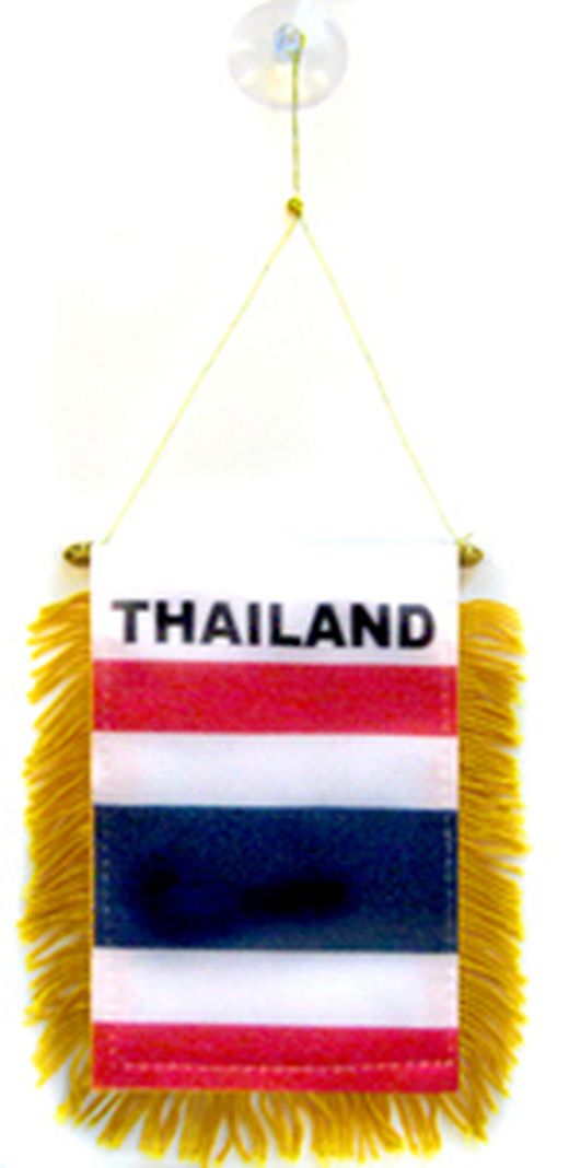 Gagliardetto THAILANDIA 15x10cm con ventosa - BANDIERINA per auto THAILANDESE 10
