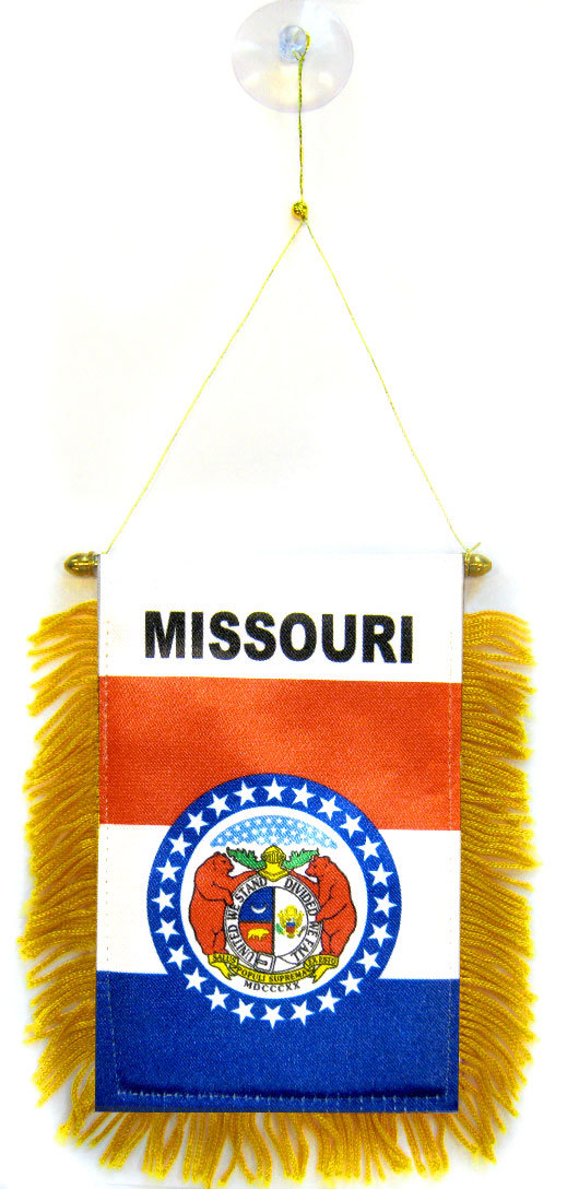 MISSOURI mini banner 6'' x 4'' - US STATE OF MISSOURI PENNANT 15 x 10 cm - mini - Picture 1 of 2