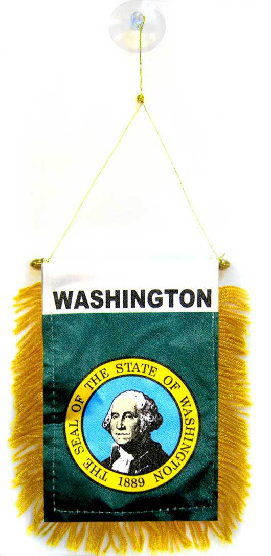 WASHINGTON mini banner 6'' x 4'' - US STATE OF WASHINGTON PENNANT 15 x ...