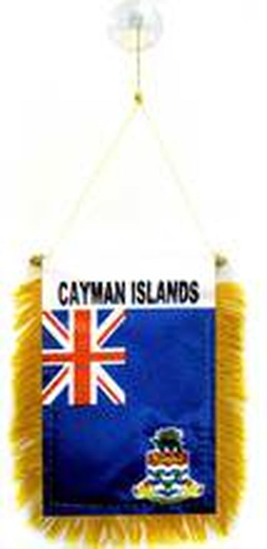 Gagliardetto ISOLE CAYMAN 15x10cm con ventosa - BANDIERINA per auto INGLESE 10 x