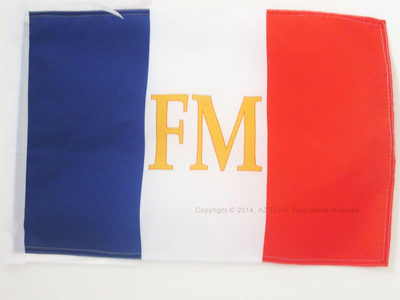 BANDIERA FRANCIA MITTERRAND 45x30cm - BANDIERINA FRANCESE 30 x 45 cm cordicelle