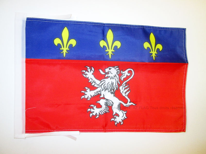 BANDERA PROVINCIA DE LYONNAIS 45x30cm con cordón - BANDERA LYON 30 x 45 cm - bandera - Imagen 1 de 2