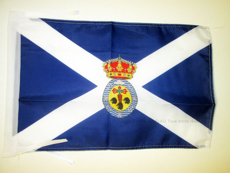 FLAGGE SANTA CRUZ DE TENERIFE 45x30cm mit kordel - KANAREN FAHNE 30 x 45 cm - f - Bild 1 von 2