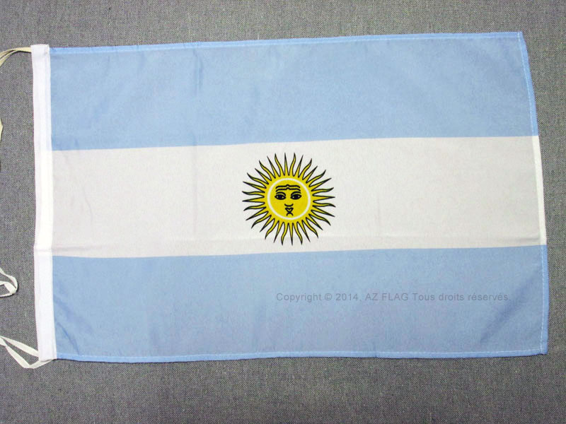 BANDIERA ARGENTINA 45x30cm - BANDIERINA ARGENTINA 30 x 45 cm cordicelle - Nuova