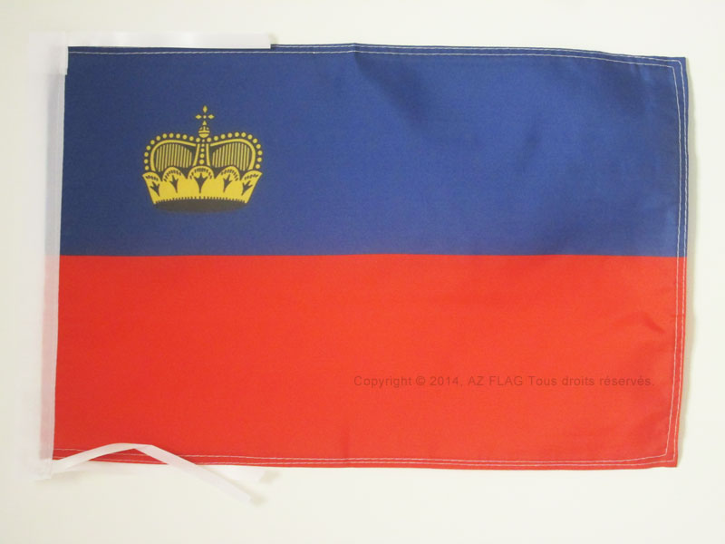 FLAGGE LIECHTENSTEIN 45x30cm mit kordel - LIECHTENSTEINISCHE FAHNE 30 x 45 cm - - Bild 1 von 2