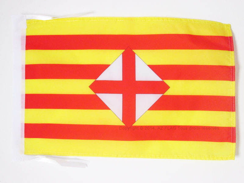 FLAG PROVINCE OF BARCELONA 45x30cm with cord - BARCELONA FLAG 30 x 45 cm - flag - Picture 1 of 2