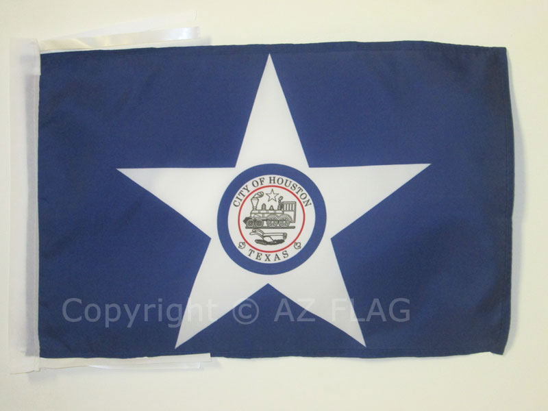 HOUSTON FLAG 18'' x 12'' cords - HOUSTON CITY - TEXAS SMALL FLAGS 30 x 45cm - BA - Picture 1 of 2