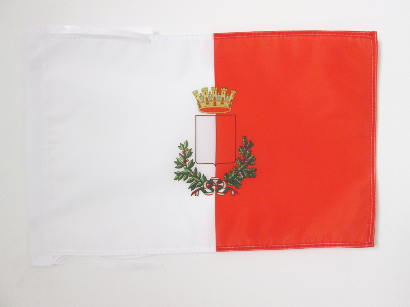 BANDIERA BARI 45x30cm - BANDIERINA BARI IN PUGLIA 30 x 45 cm cordicelle - Nuova