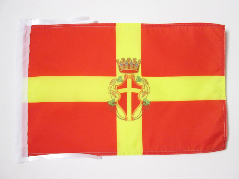 BANDIERA MESSINA CON STEMMA 45x30cm - BANDIERINA MESSINA IN SICILIA 30 x 45 cm c