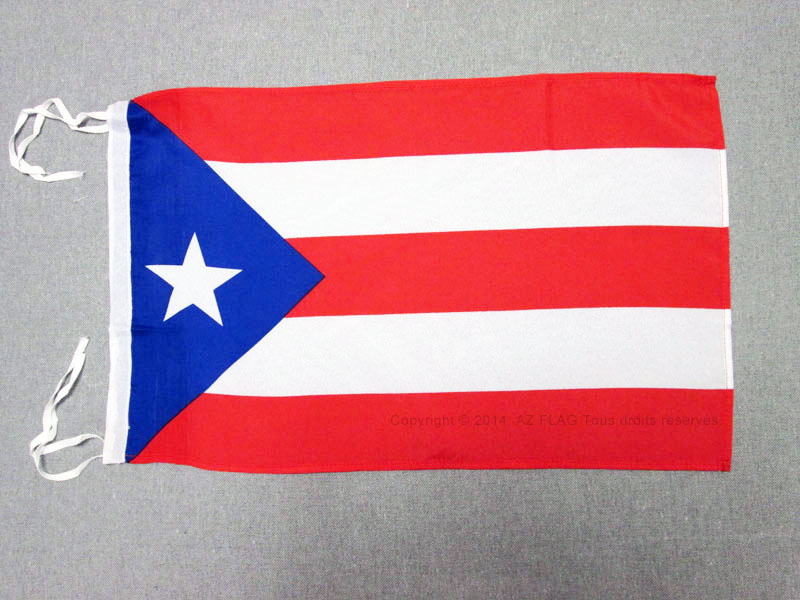 PUERTO RICO FLAG 18'' x 12'' cords - PUERTO RICAN SMALL FLAGS 30 x 45cm - BANNER - Bild 1 von 2