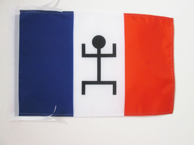 Drapeau de Bateau kanak 30 x 45 cm AZ FLAG Pavillon Nautique Nouvelle Cal/édonie 45x30cm