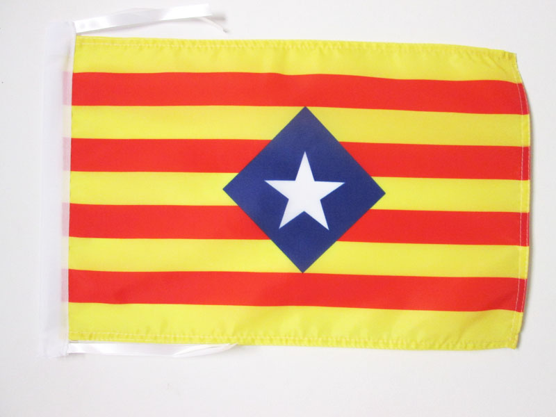 BANDIERA CATALOGNA ESTELADA STORICA 45x30cm - BANDIERINA CATALANA INDIPENDENTIST