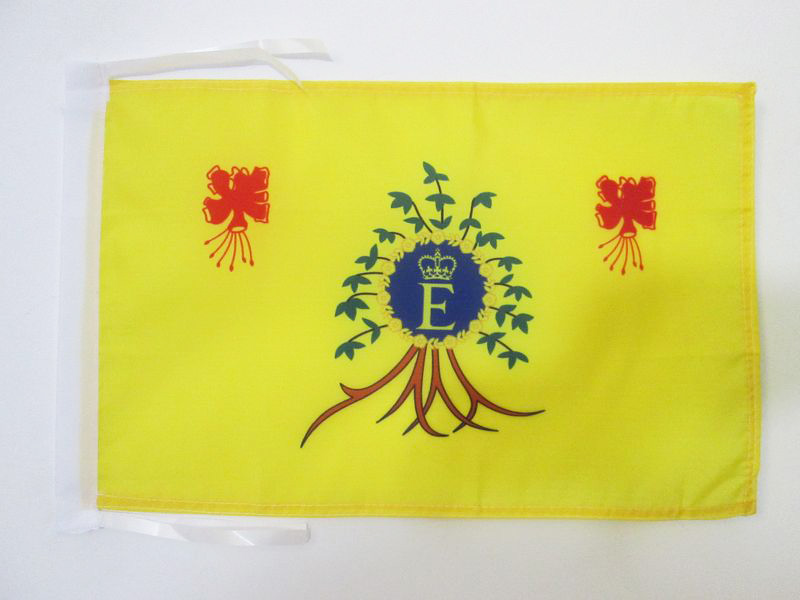 ROYAL STANDARD OF BARBADOS FLAG 18'' x 12'' cords - BARBADIAN KINGDOM SMALL FLAG - Picture 1 of 2