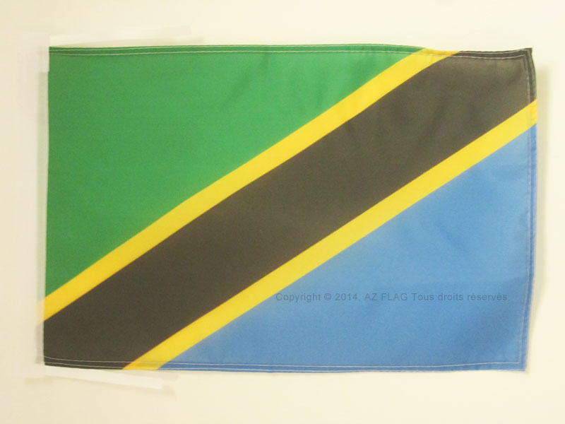 BANDERA TANZANIA 45x30cm con cordón - BANDERA TANZANA 30x45cm - banderas AZ - Imagen 1 de 2