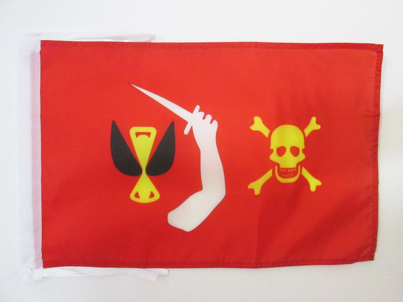 PIRAT CHRISTOPHER MOODY FLAGGE 18" x 12" Kordeln - TOTENKOPF PIRATEN KLEINE FAHNEN 30 x - Bild 1 von 2