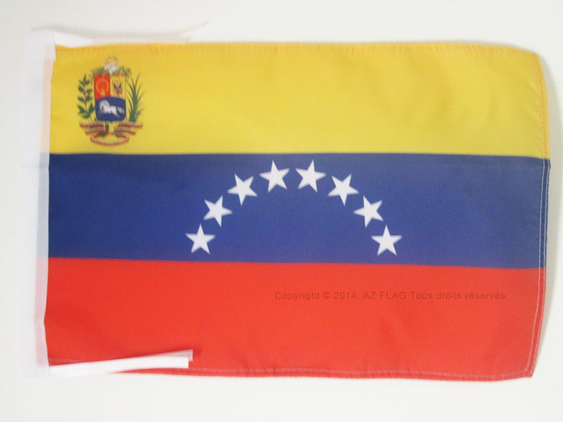 VENEZUELA FLAG 18'' x 12'' cords - VENEZUELAN SMALL FLAGS 30 x 45cm - BANNER 18x - Picture 1 of 2