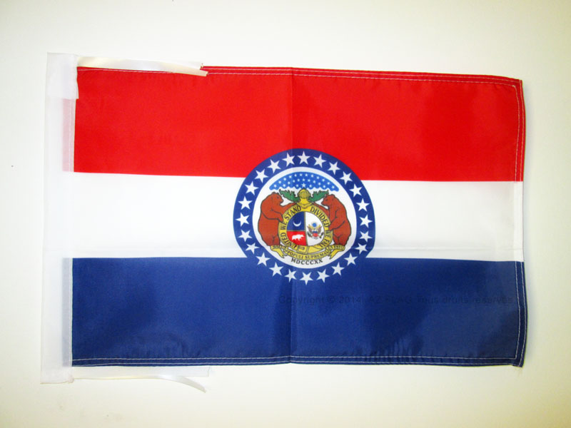 MISSOURI FLAGGE 18" x 12" Kordeln - US BUNDESSTAAT MISSOURI KLEINE FAHNEN 30 x 45 cm - B - Bild 1 von 2
