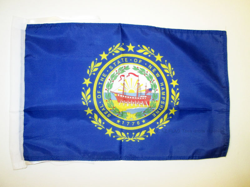 BANDIERA NEW HAMPSHIRE 45x30cm - BANDIERINA STATO AMERICANO – USA - STATI UNITI