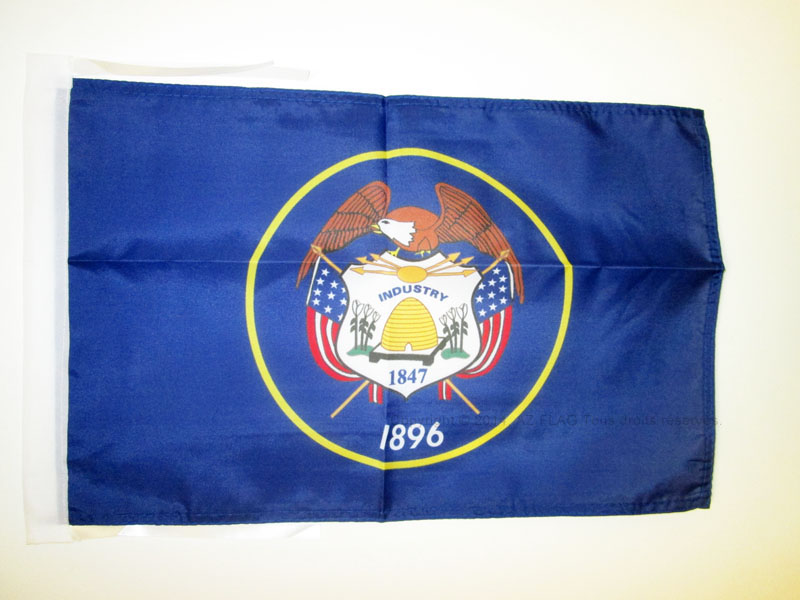 FLAGGE UTAH 45x30cm mit kordel - BUNDESSTAAT UTAH FAHNE  30 x 45 cm - flaggen AZ