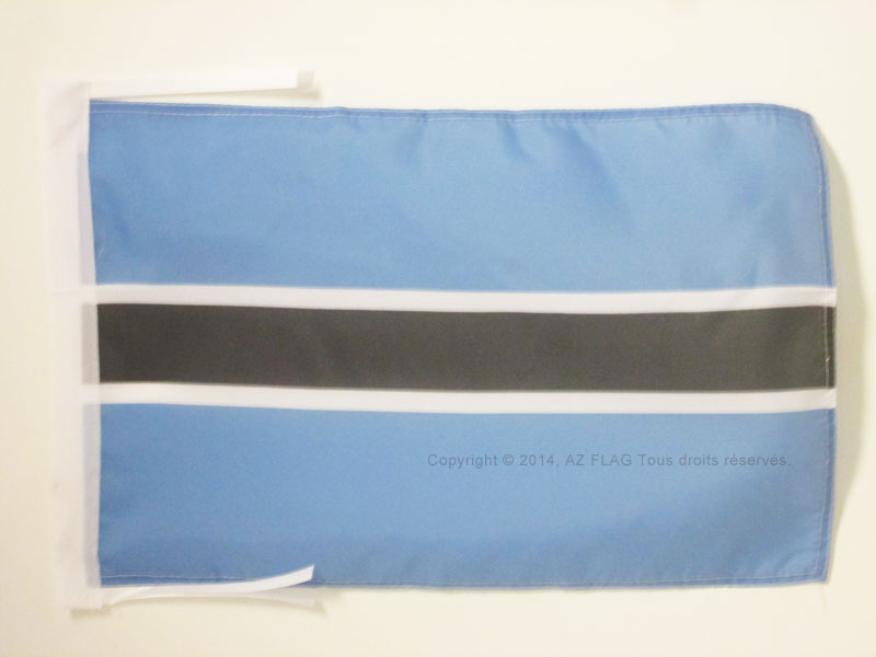 BANDIERA BOTSWANA 45x30cm - BANDIERINA BOTSWANA 30 x 45 cm cordicelle - Nuova
