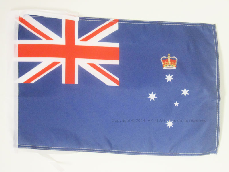 VICTORIA FLAGGE 18" x 12" Kordeln - AUSTRALIEN - VIKTORIANISCHE KLEINE FAHNEN 30 x 45 cm - - Bild 1 von 2