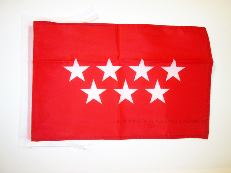 BANDIERA COMUNITÀ DI MADRID 45x30cm - BANDIERINA COMUNIDAD DE MADRID IN SPAGNA 3