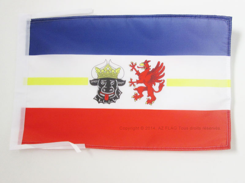 BANDIERA MECLEMBURGO-POMERANIA ANTERIORE 45x30cm - BANDIERINA LAND DI MECKLENBUR