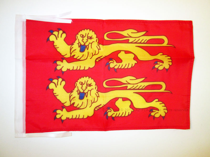 BANDIERA BASSA NORMANDIA 45x30cm - BANDIERINA BASSE-NORMANDIE IN FRANCIA 30 x 45