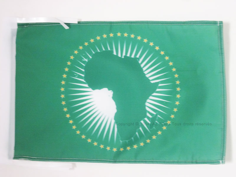 BANDERA UNIÓN AFRICANA 45x30cm con cordón - BANDERA ÁFRICA 30x45cm - bandera - Imagen 1 de 2