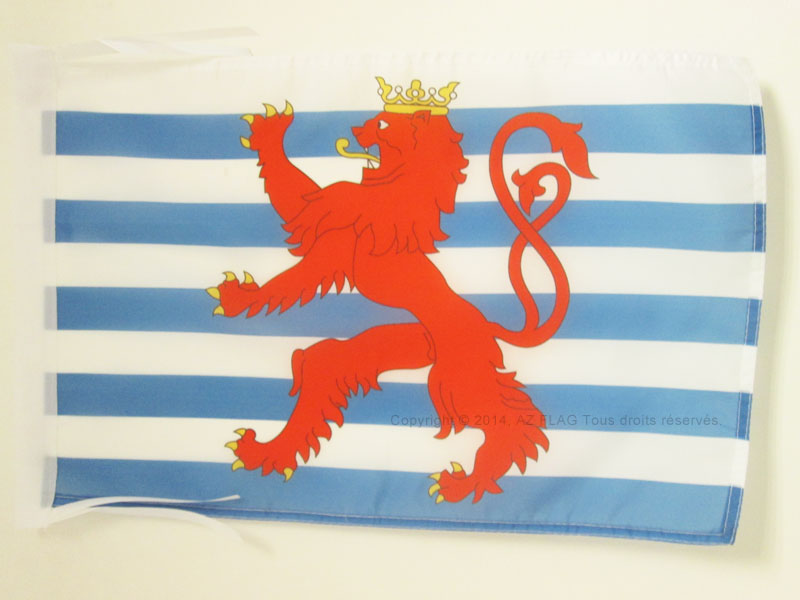 BANDIERA LUSSEMBURGO CIVILE 45x30cm - BANDIERINA LUSSEMBURGHESE CON LEONE 30 x 4