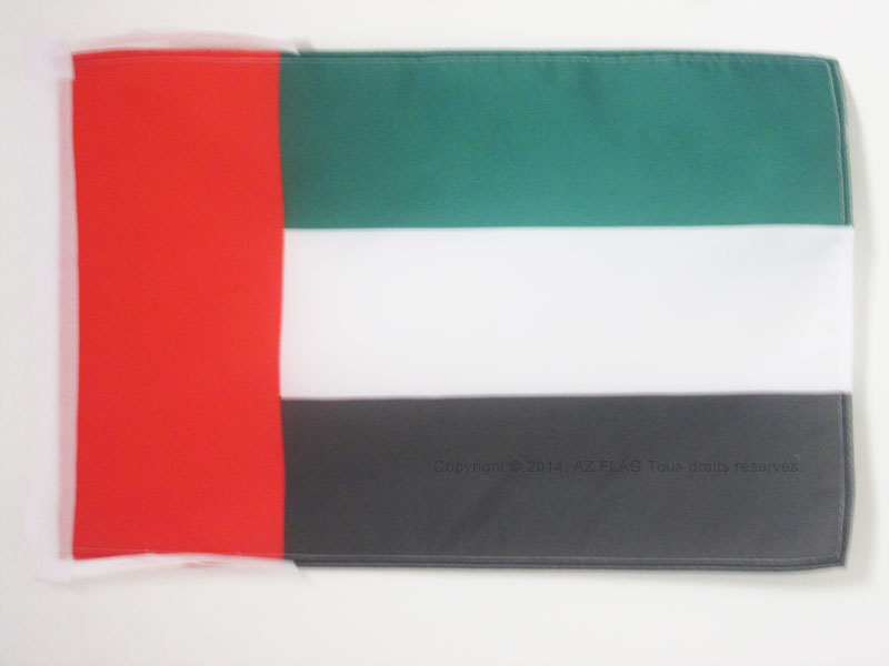 BANDERA de los EMIRATOS ÁRABES UNIDOS 45x30cm - BANDERINA EMIRATÍ 30 x 45 cm cor - Imagen 1 de 2