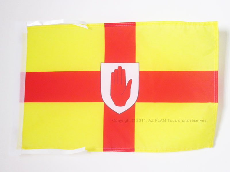 BANDIERA ULSTER 45x30cm - BANDIERINA ULSTER IN IRLANDA 30 x 45 cm cordicelle - N
