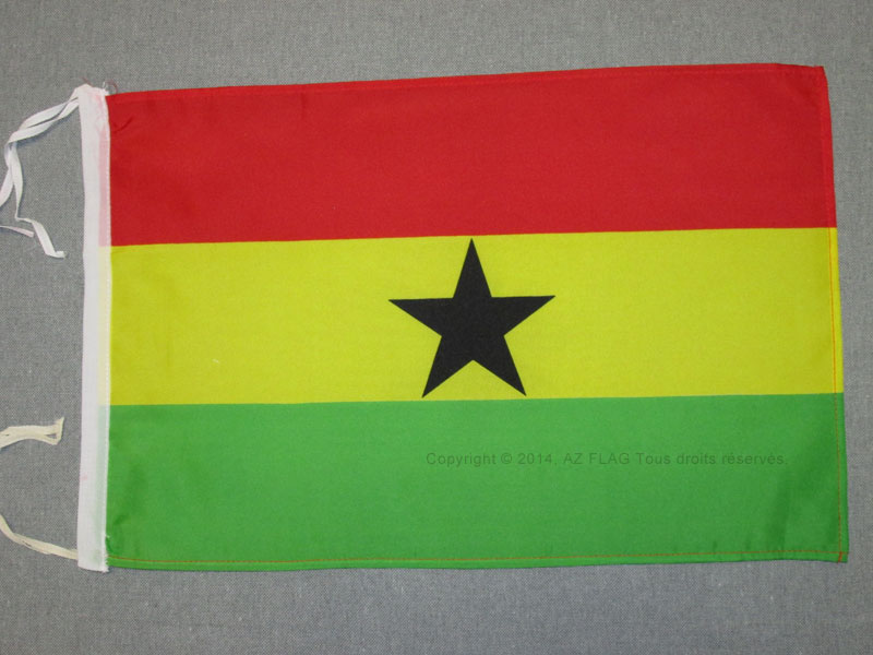 BANDIERA GHANA 45x30cm - BANDIERINA GHANESE 30 x 45 cm cordicelle - Nuova