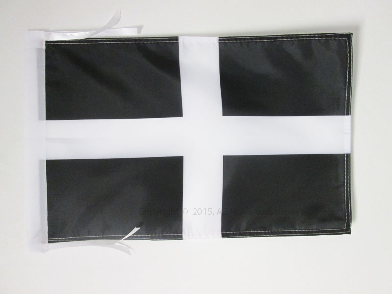 BANDIERA CONTEA DI CORNWALL 45x30cm - BANDIERINA COUNTY OF CORNWALL - INGHILTERR