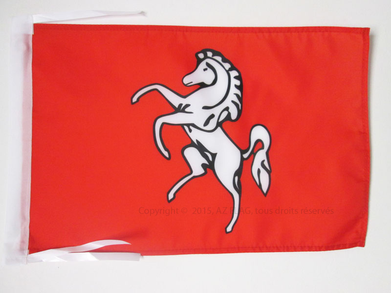 BANDIERA CONTEA DI KENT 45x30cm - BANDIERINA COUNTY OF KENT - INGHILTERRA 30 x 4