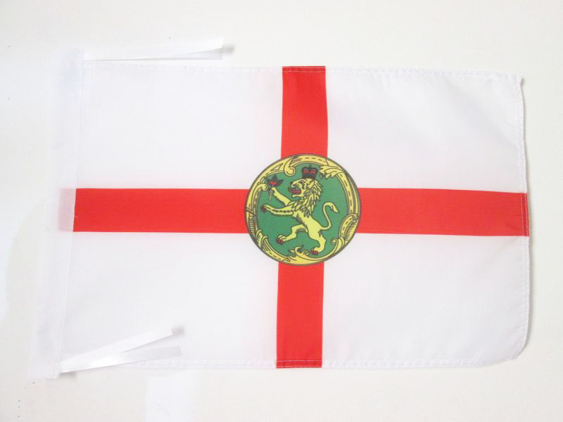 BANDIERA ISOLA D'ALDERNEY 45x30cm - BANDIERINA DI ALDERNEY - GUERNSEY 30 x 45 cm