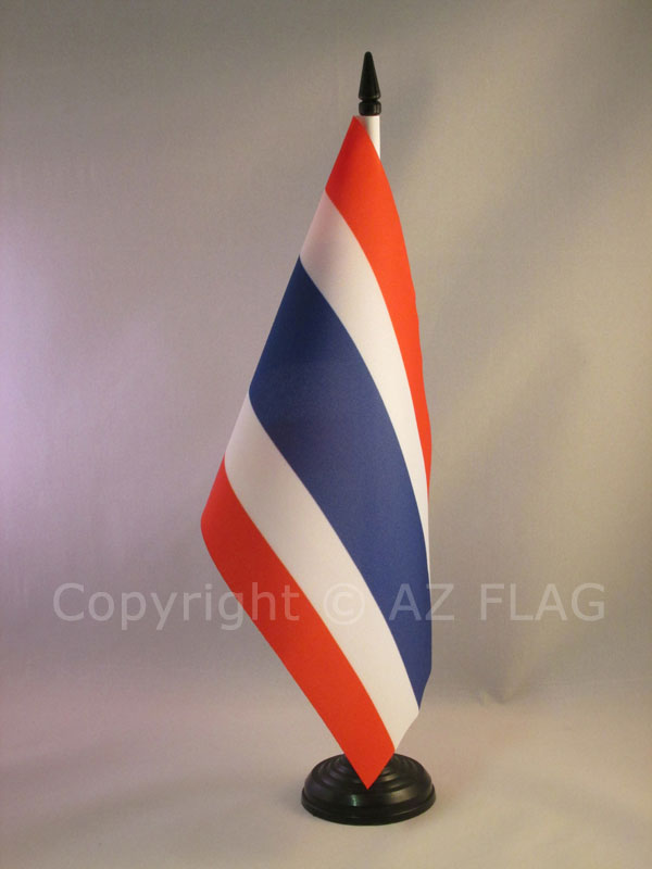BANDIERA DA TAVOLO THAILANDIA 21x14cm - PICCOLA BANDIERINA THAILANDESE 14 x 21 c
