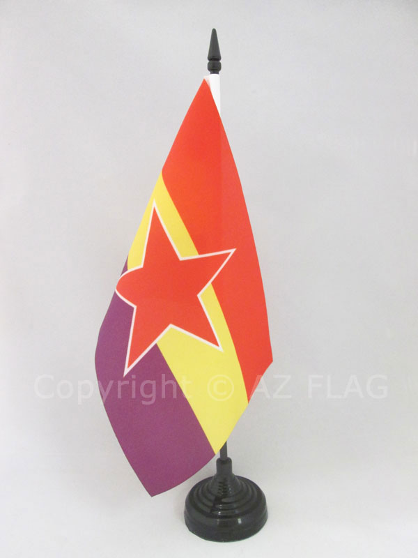 AZ FLAG Bandera de Mesa de la REP/ÚBLICA CENTROAFRICANA 21x14cm BANDERINA de DESPACHO CENTROAFRICANA 14 x 21 cm