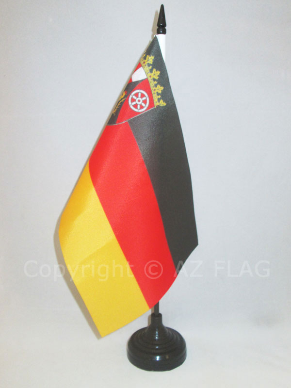 BANDIERA DA TAVOLO RENANIA-PALATINATO 21x14cm - PICCOLA BANDIERINA LAND DI RHEIN