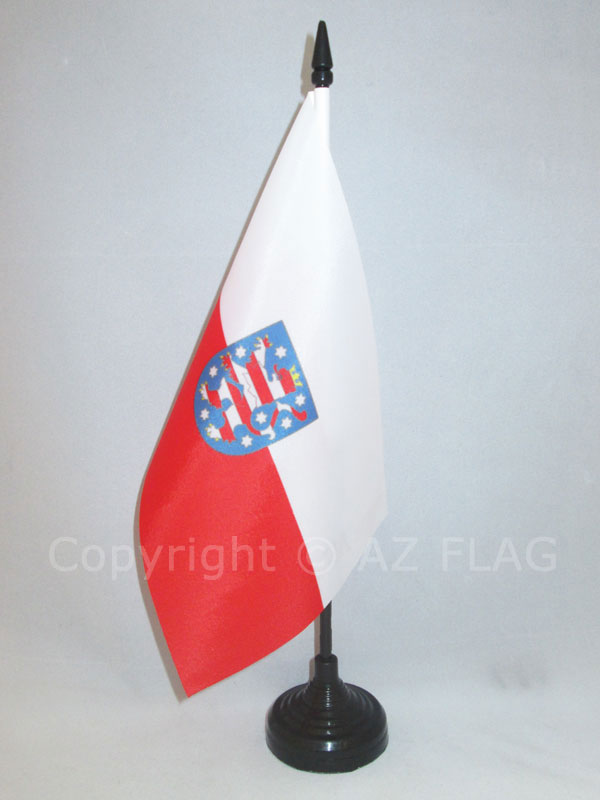 BANDIERA DA TAVOLO TURINGIA 21x14cm - PICCOLA BANDIERINA LAND DI THÜRINGEN - GER