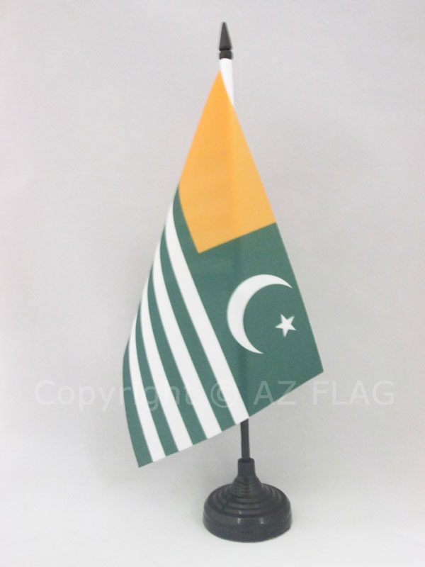 BANDIERA DA TAVOLO AZAD KASHMIR 21x14cm - PICCOLA BANDIERINA DEL CACHEMIRE  14 x