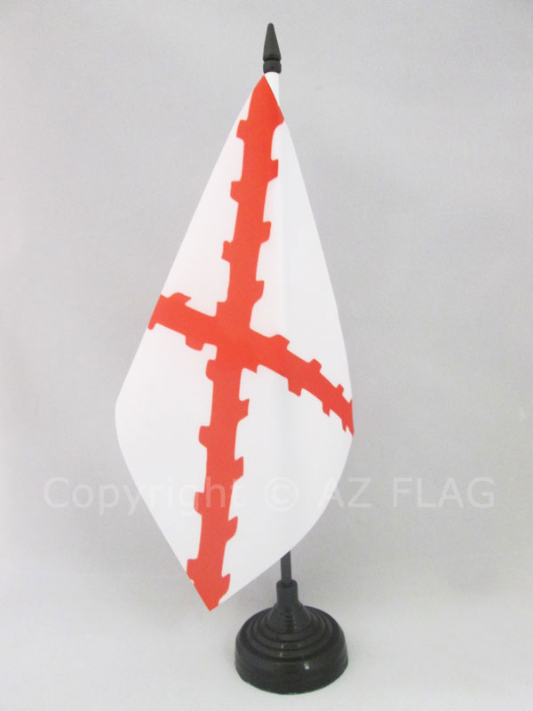 AZ FLAG Tischflagge Herzogtum Burgund - 21x14cm Andreaskreuz Fahne Mit Sockel